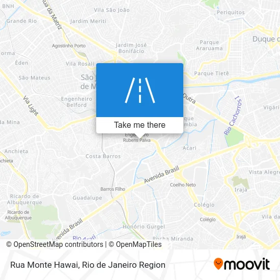 Rua Monte Hawai map