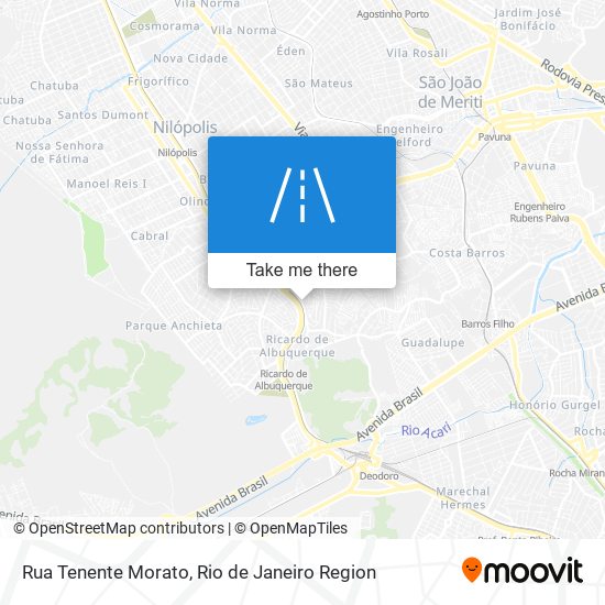 Mapa Rua Tenente Morato