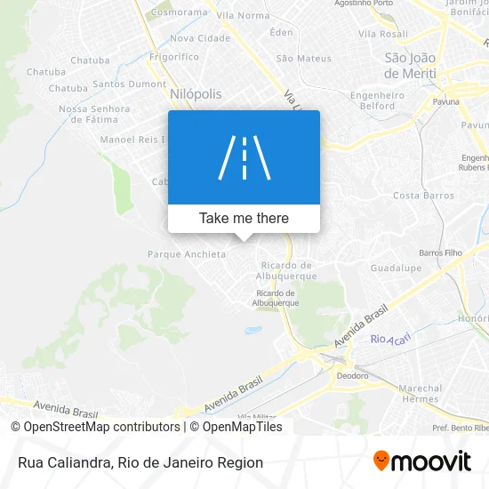 Rua Caliandra map