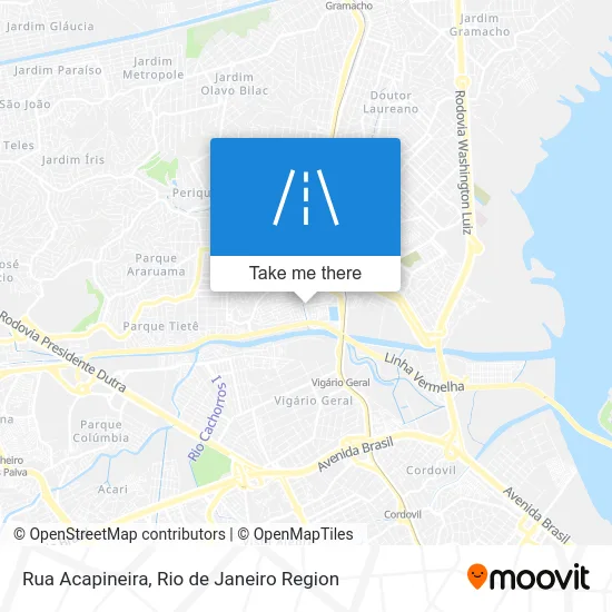 Rua Acapineira map