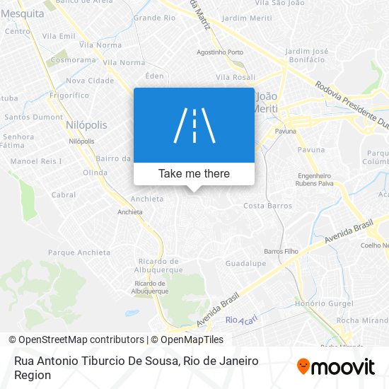 Mapa Rua Antonio Tiburcio De Sousa
