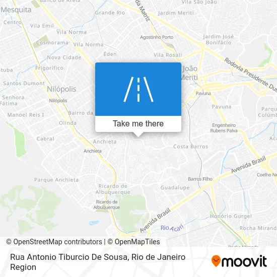 Rua Antonio Tiburcio De Sousa map