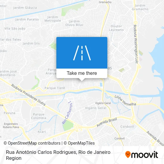 Rua Anotônio Carlos Rodrigues map