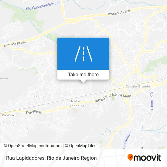Rua Lapidadores map