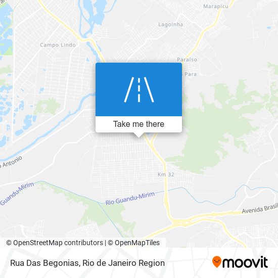 Rua Das Begonias map