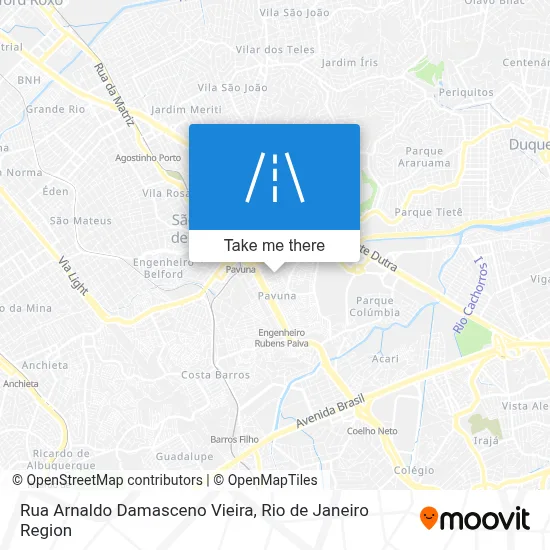 Rua Arnaldo Damasceno Vieira map