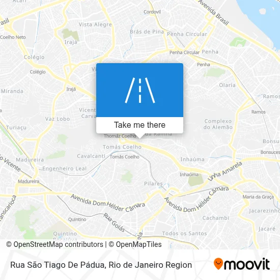 Rua São Tiago De Pádua map