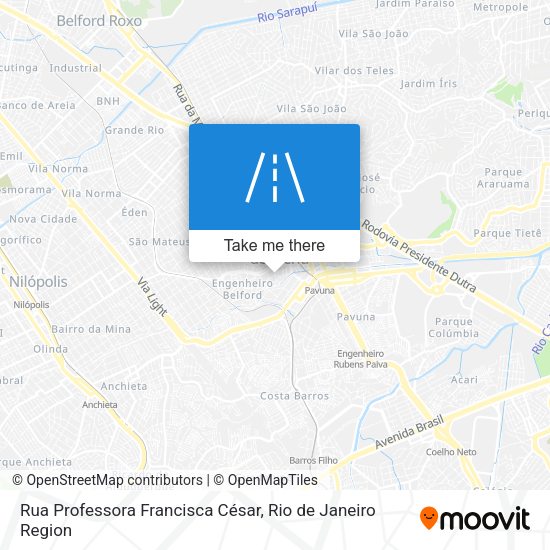 Rua Professora Francisca César map