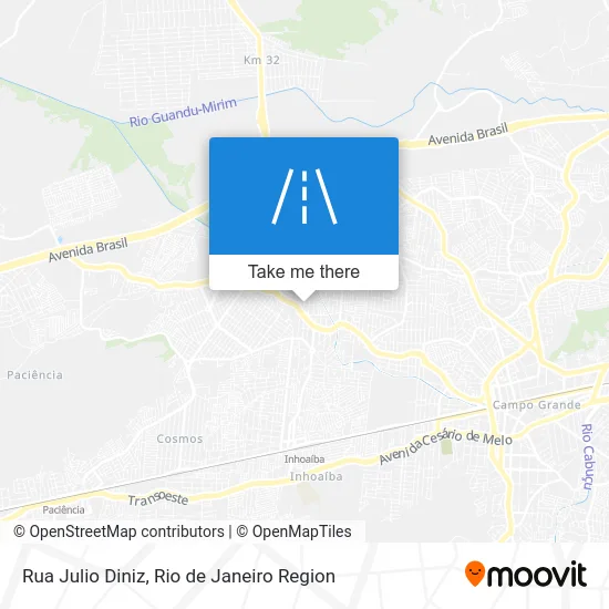 Rua Julio Diniz map