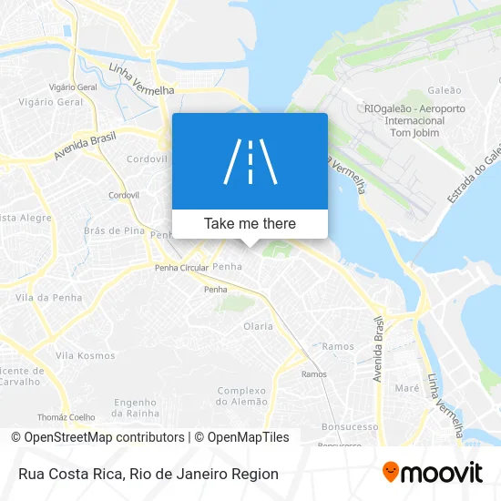 Rua Costa Rica map