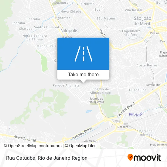 Rua Catuaba map