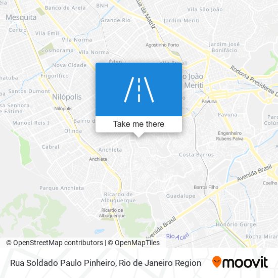 Mapa Rua Soldado Paulo Pinheiro