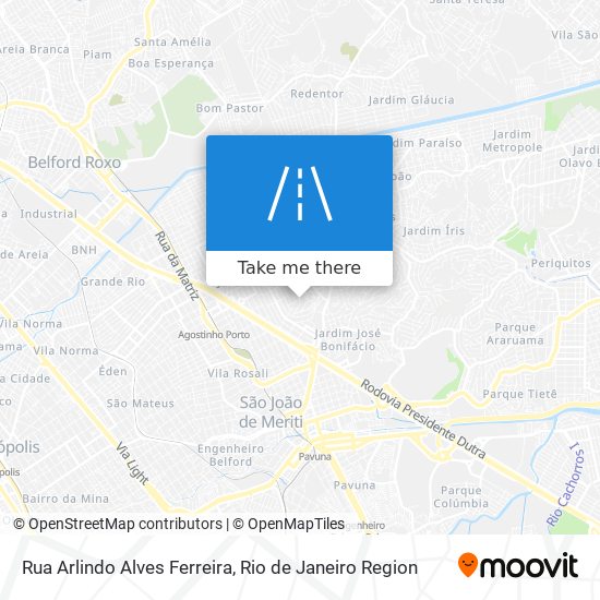Mapa Rua Arlindo Alves Ferreira