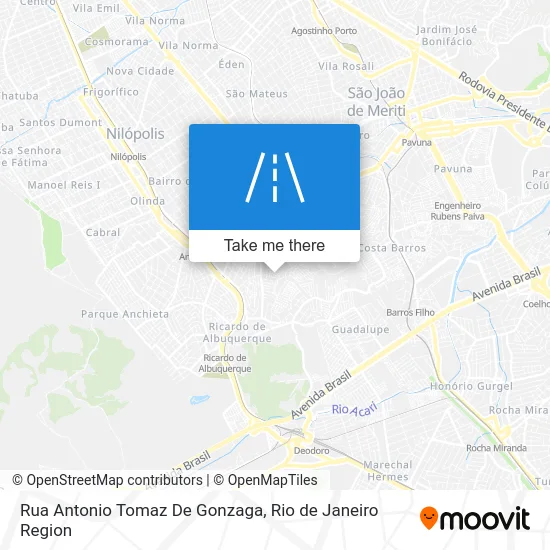 Rua Antonio Tomaz De Gonzaga map
