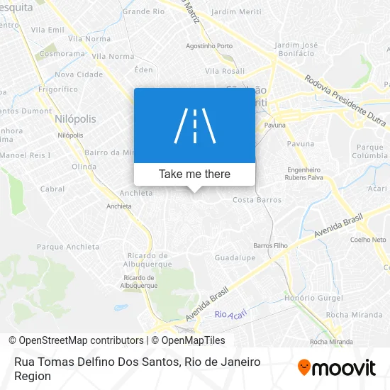 Rua Tomas Delfino Dos Santos map
