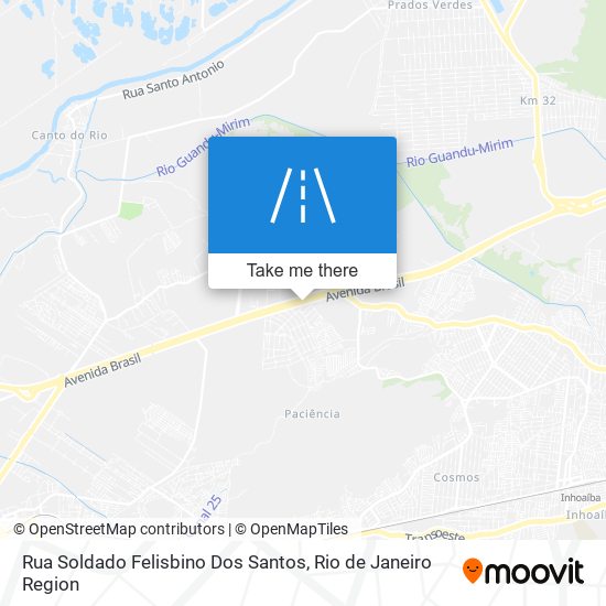 Mapa Rua Soldado Felisbino Dos Santos