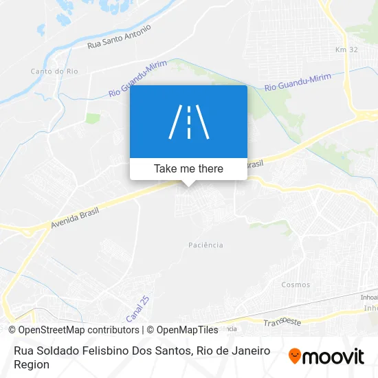 Rua Soldado Felisbino Dos Santos map