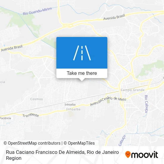 Rua Caciano Francisco De Almeida map