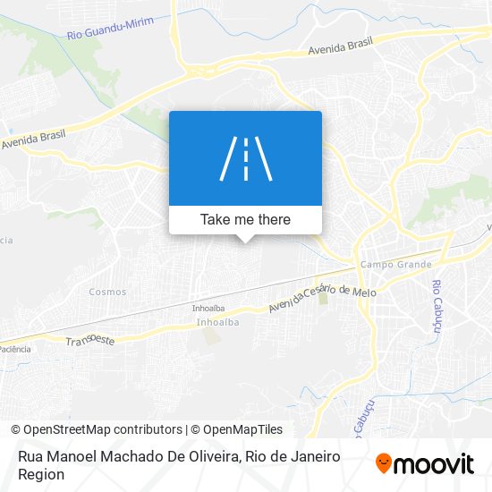 Mapa Rua Manoel Machado De Oliveira