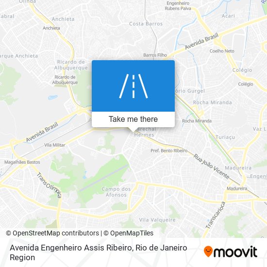Mapa Avenida Engenheiro Assis Ribeiro