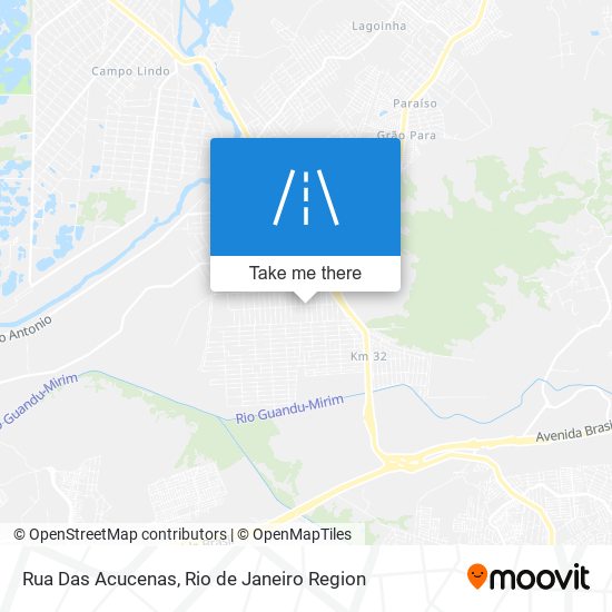 Rua Das Acucenas map