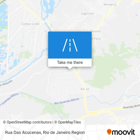 Rua Das Acucenas map