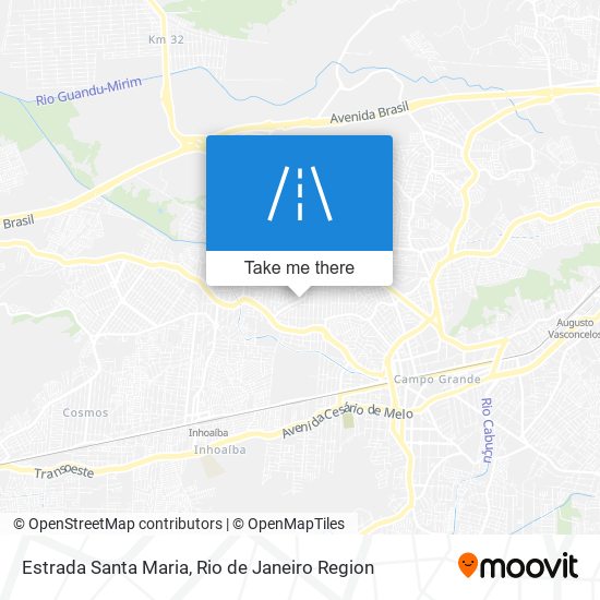 Mapa Estrada Santa Maria