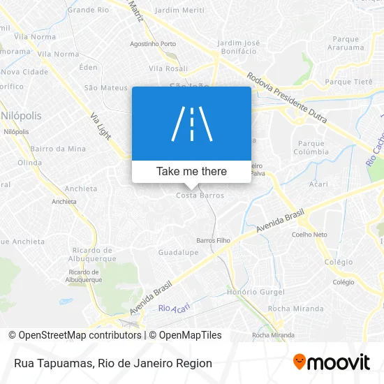 Rua Tapuamas map