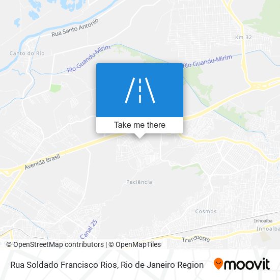 Rua Soldado Francisco Rios map