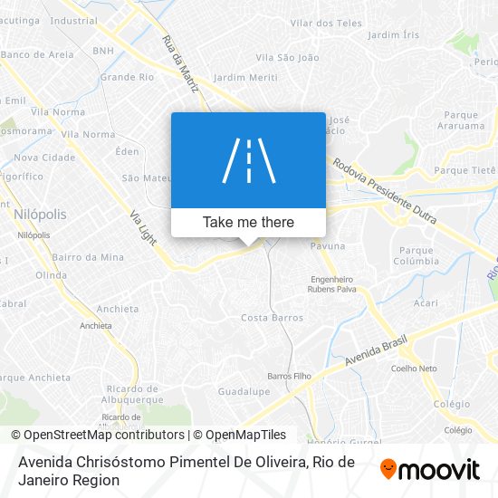 Mapa Avenida Chrisóstomo Pimentel De Oliveira