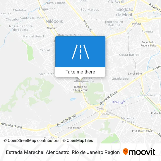 Estrada Marechal Alencastro map