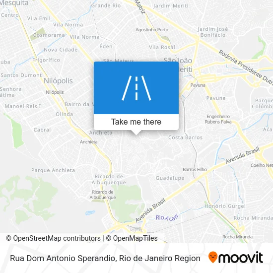 Rua Dom Antonio Sperandio map