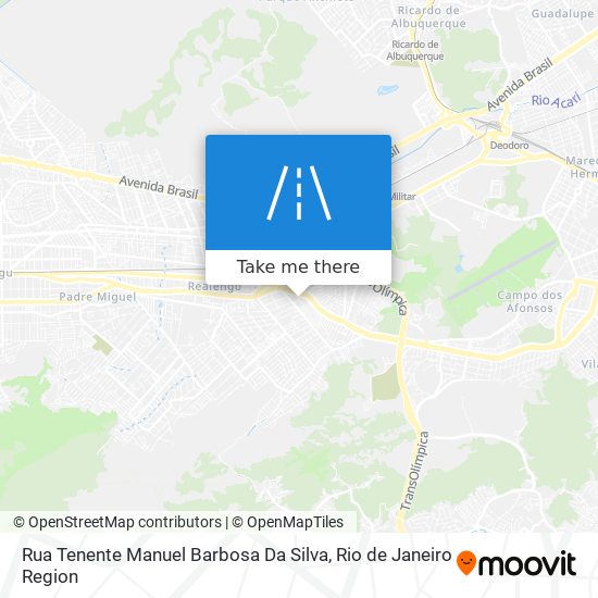 Mapa Rua Tenente Manuel Barbosa Da Silva