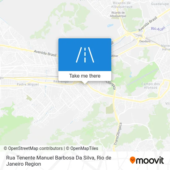 Rua Tenente Manuel Barbosa Da Silva map