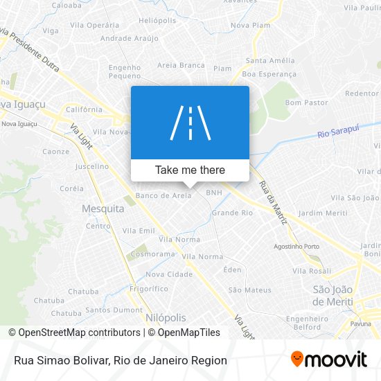 Rua Simao Bolivar map