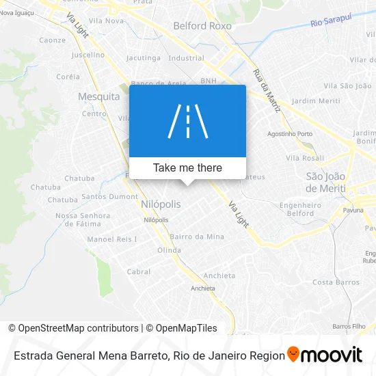 Estrada General Mena Barreto map