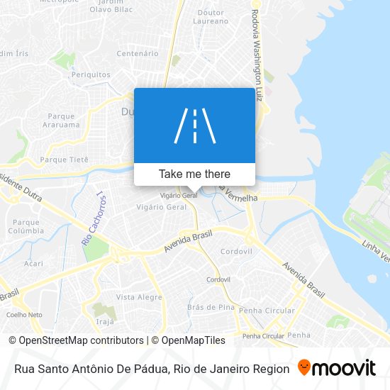 Rua Santo Antônio De Pádua map