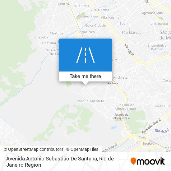 Mapa Avenida Antônio Sebastião De Santana