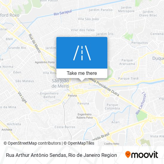 Mapa Rua Arthur Antônio Sendas
