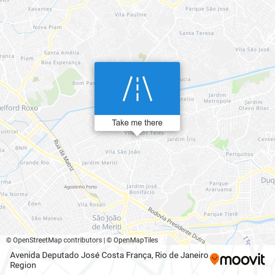 Mapa Avenida Deputado José Costa França