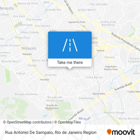 Rua Antonio De Sampaio map