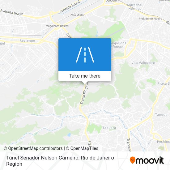 Túnel Senador Nelson Carneiro map