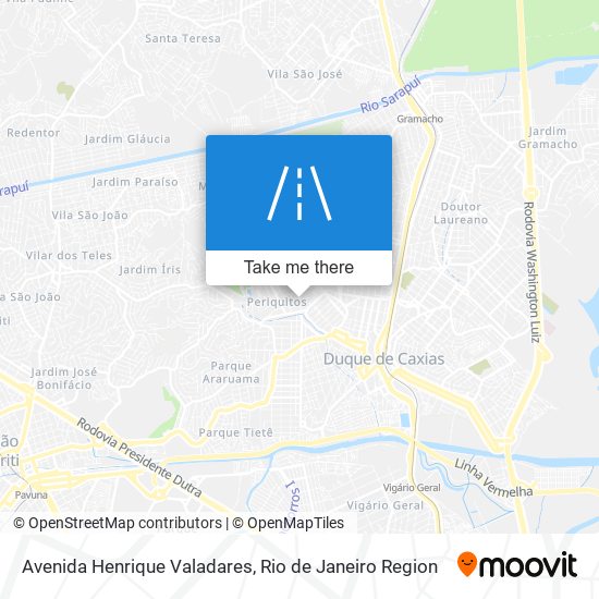 Mapa Avenida Henrique Valadares