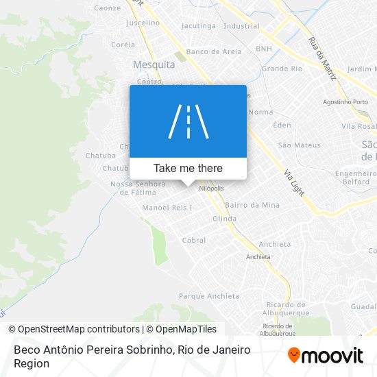 Mapa Beco Antônio Pereira Sobrinho