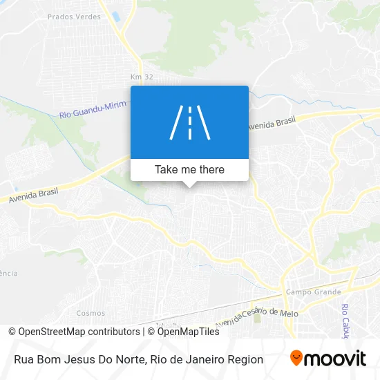 Rua Bom Jesus Do Norte map