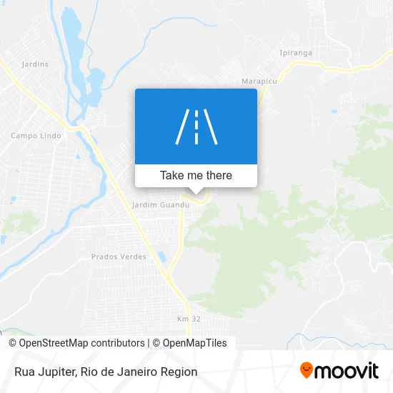 Rua Jupiter map