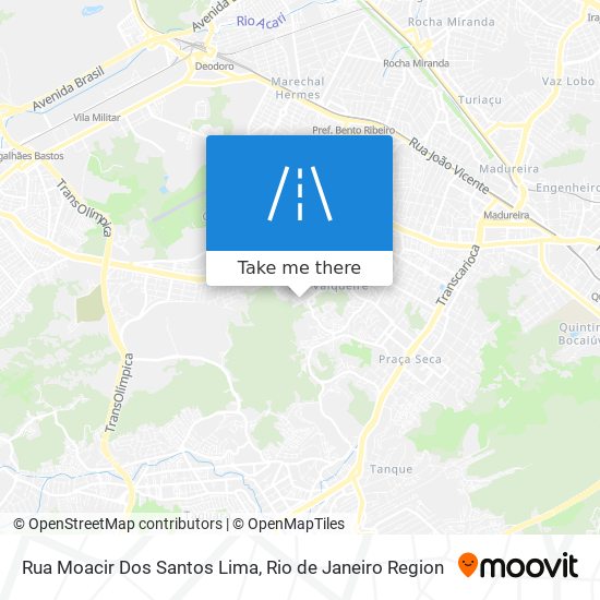 Mapa Rua Moacir Dos Santos Lima