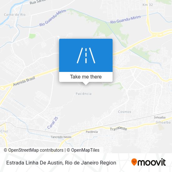 Estrada Linha De Austin map