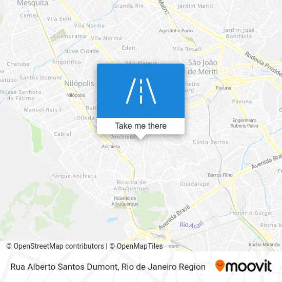 Rua Alberto Santos Dumont map
