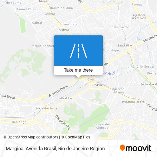 Mapa Marginal Avenida Brasil